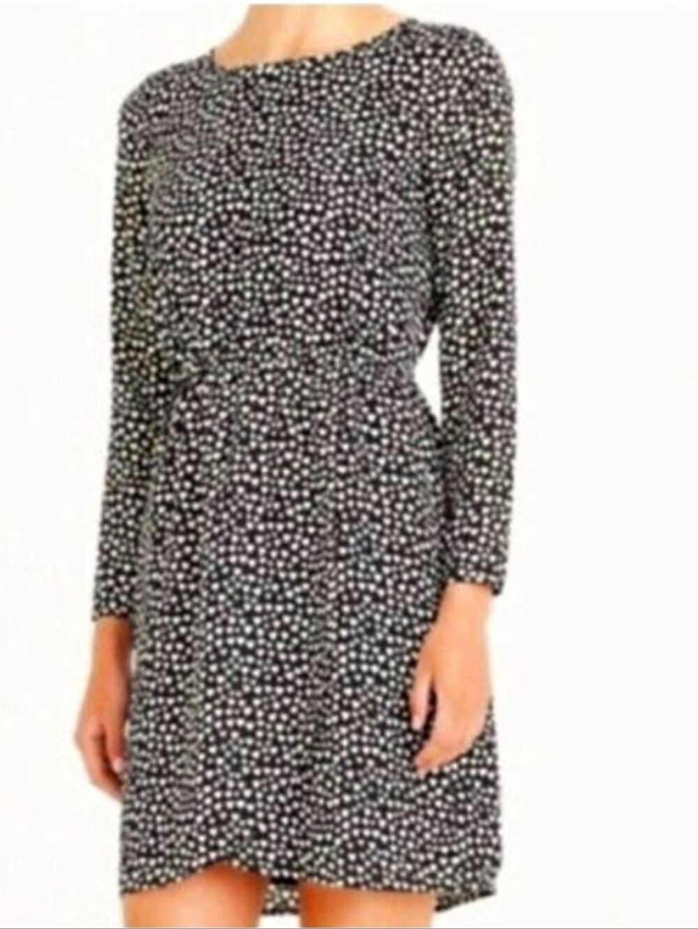 J. Crew Mercantile casual heart print dress sz 18 draped parisian chic retro